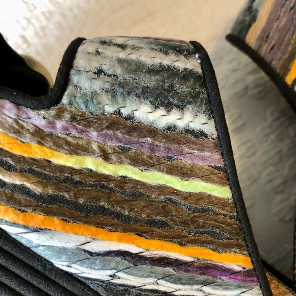 BIRKENSTOCK PAPILLIO Arizona Multi Yellow Textile Sandals 40 / 9 Narrow NEW - Picture 7 of 9